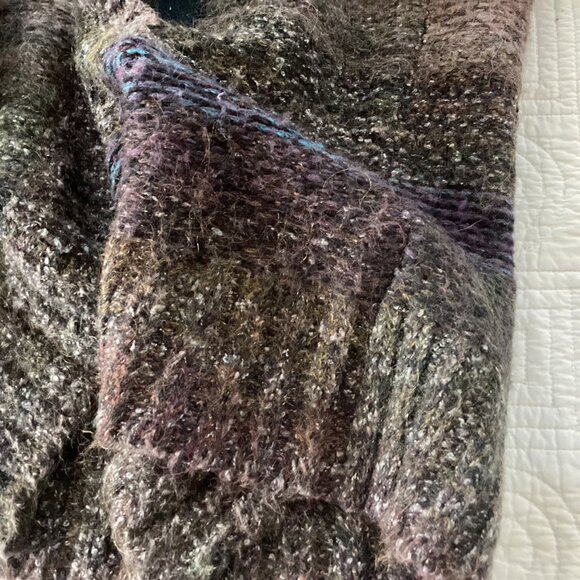 Free People Starlight Shadow Alpaca Mohair Sweater Cardigan size M Boho Cozy - Picture 11 of 12